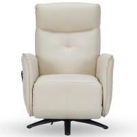 Poltrona De Massagem Reclinável Elétrica Com Aquecimento Bravinni L07 Couríssimo Bege - Lyam Decor - 3