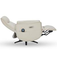 Poltrona De Massagem Reclinável Elétrica Com Aquecimento Bravinni L07 Couríssimo Bege - Lyam Decor - 7