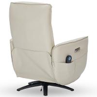 Poltrona De Massagem Reclinável Elétrica Com Aquecimento Bravinni L07 Couríssimo Bege - Lyam Decor - 9