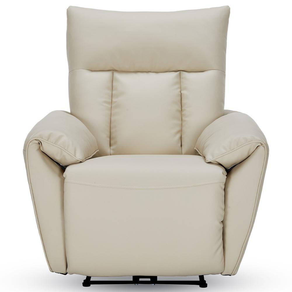 Poltrona Do Papai Reclinável Elétrica Com Massagem E Aquecimento Velutti L07 Couríssimo Bege - Lyam - 3