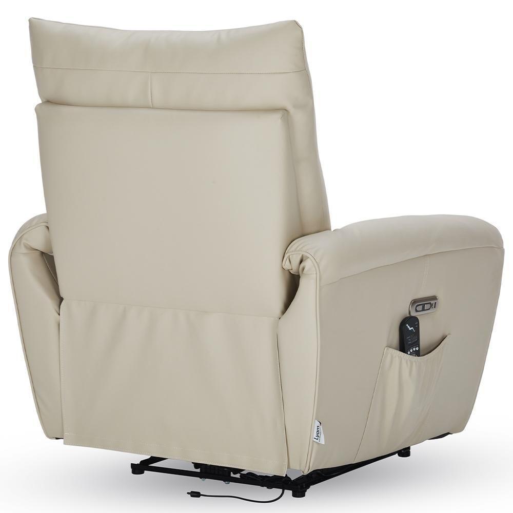 Poltrona Do Papai Reclinável Elétrica Com Massagem E Aquecimento Velutti L07 Couríssimo Bege - Lyam - 9