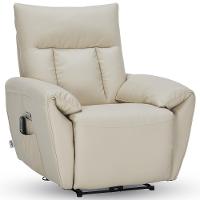 Poltrona Do Papai Reclinável Elétrica Com Massagem E Aquecimento Velutti L07 Couríssimo Bege - Lyam - 1