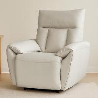 Poltrona Do Papai Reclinável Elétrica Com Massagem E Aquecimento Velutti L07 Couríssimo Bege - Lyam - 2