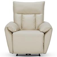 Poltrona Do Papai Reclinável Elétrica Com Massagem E Aquecimento Velutti L07 Couríssimo Bege - Lyam - 3