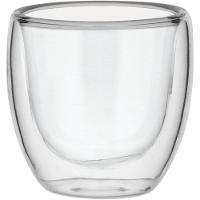 Clear Xícara Café 6X7X7Cm 80Ml Borosilicato Transp Parede Dupla - 1