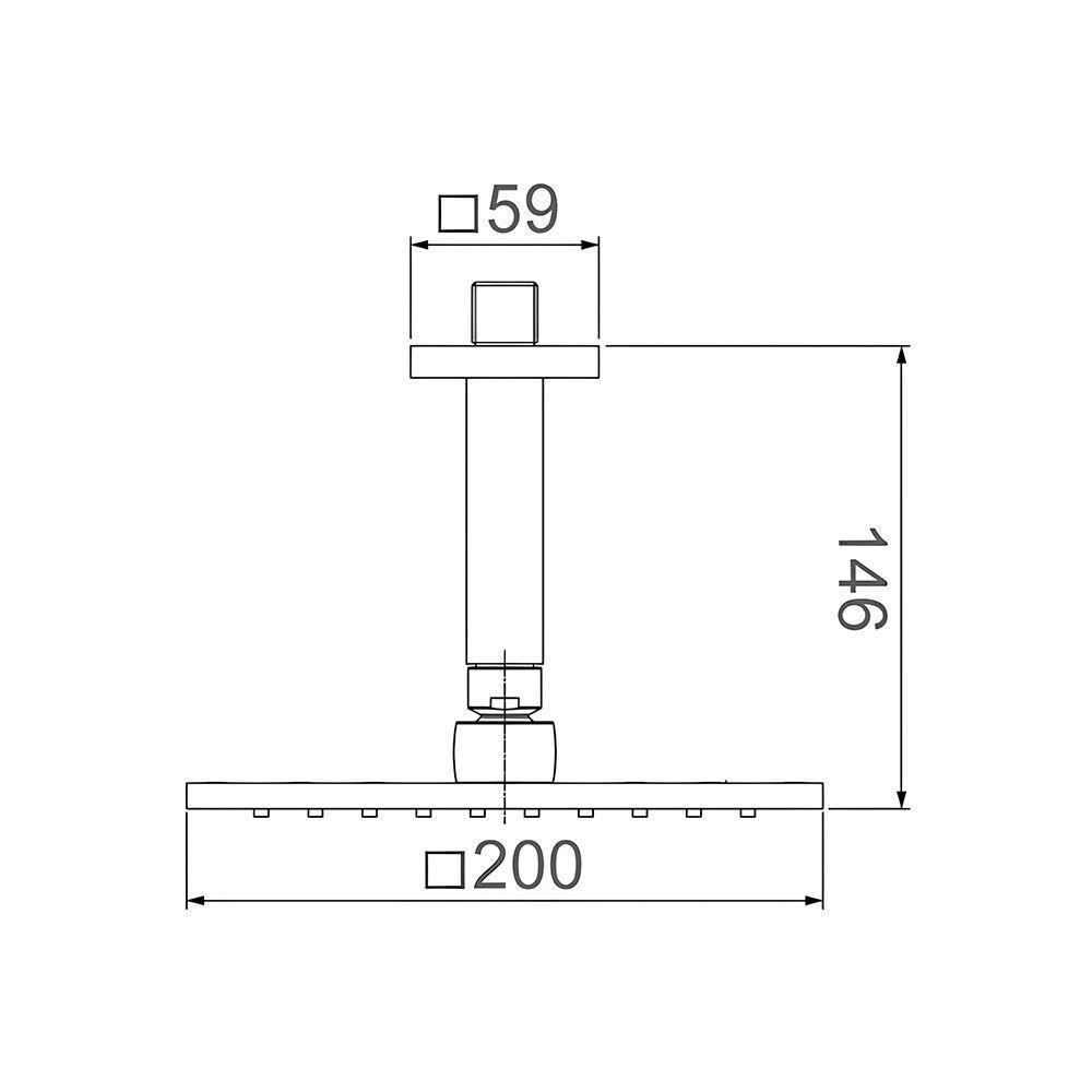 Chuveiro Lorenzetti Lorenquadra 5014 C16 De Teto Cromado - 2