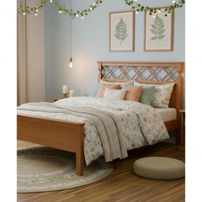 Cama De Casal King Size Benn 1,95 X 2,05 - Madeira Maciça - Móveis De Gramado - Castanho