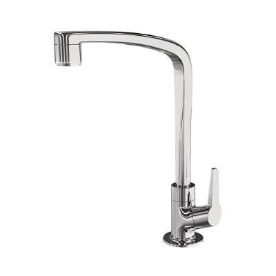 Torneira Para Cozinha De Mesa Bica Móvel Flat Cromada 1167 F61