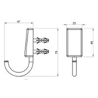 Cabide Lorenway 2060 C30 - Cromado - 2
