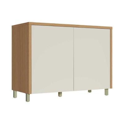 Gabinete De Cozinha Modulado Balcão C- Tampo Condessa C- 2 Portas 120cm Carvalho-cinza - Nesher