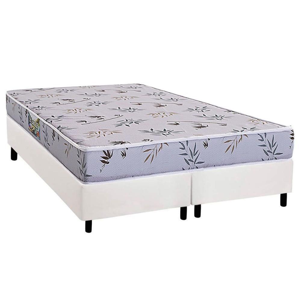 Conjunto Box Queen: Colchão Espuma Herval D28 St. Louis + Base Crc Corano White (158x198) - 1