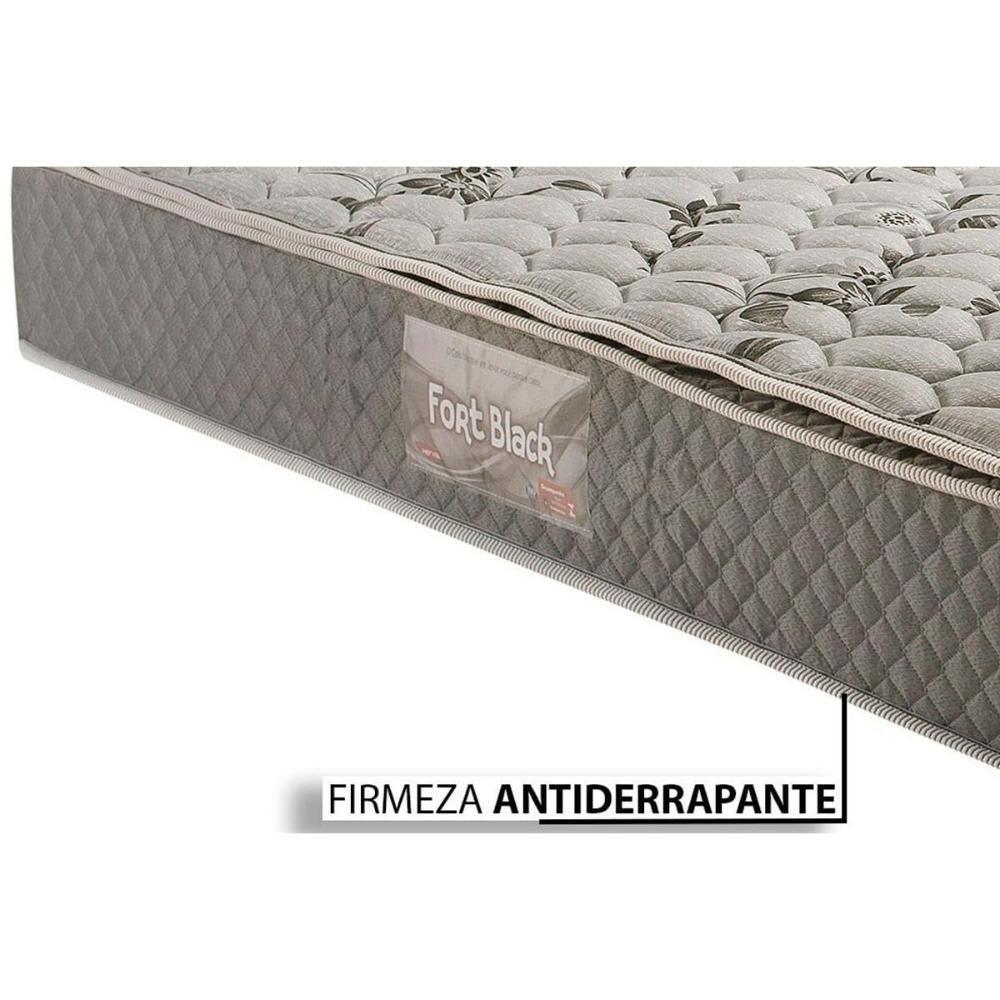 Cama Box Baú Solteiro: Colchão Anatômico Herval Ag65 Fort Black + Base Crc Suede Gray (88x188) - 7