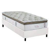 Conjunto Box Solteiro: Colchão Molas Herval Ensacadas Imperatore Eco Bamboo + Base Crc Corano White (88x188) - 1