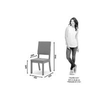 Conjunto: Mesa De Cozinha Lins C- Tampo Madeirado 120x80cm E 4 Cadeiras Milla Nature-off White - Linho Bege - Henn - 6