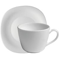 Bormioli Rocco Parma Xícara Chá 7X9X9Cm 220Ml Vidro Temperado Branco 6Pç Com Pires - 1