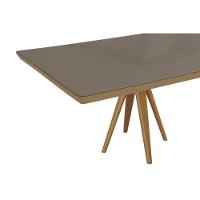 Mesa De Sala Jantar Duna Madeira Maciça C- Tampo Madeirado C- Vidro 200x100cm Carvalho-freijo Bronze - Kappesberg - 5