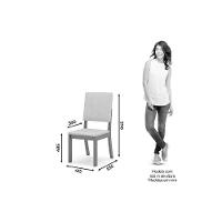 Conjunto: Mesa De Cozinha Orus C- Tampo Madeirado 120x80cm E 4 Cadeiras Milla Nature-off White - Linho Bege - Henn - 6