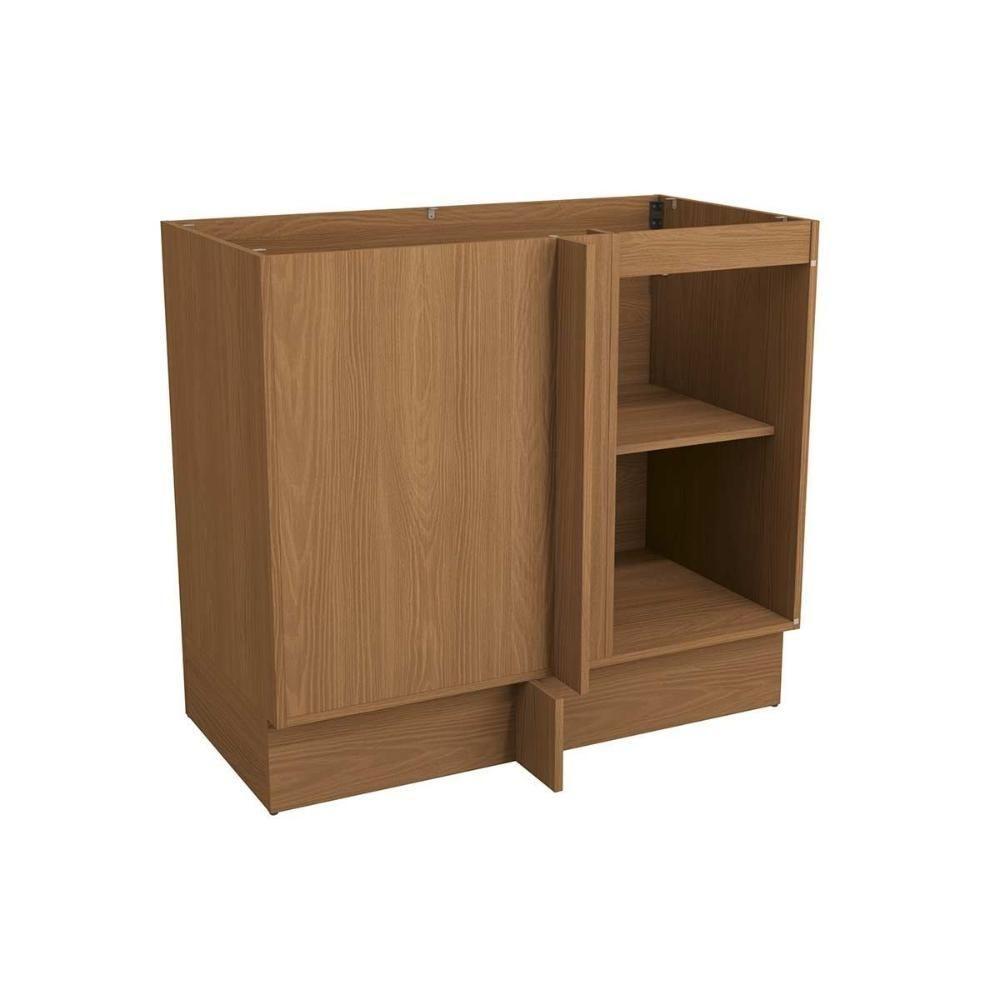 Balcão De Cozinha Canto Reto Vibra T626 C- 1 Porta S- Tampo 98cm Canela Lacca - Kappesberg - 4