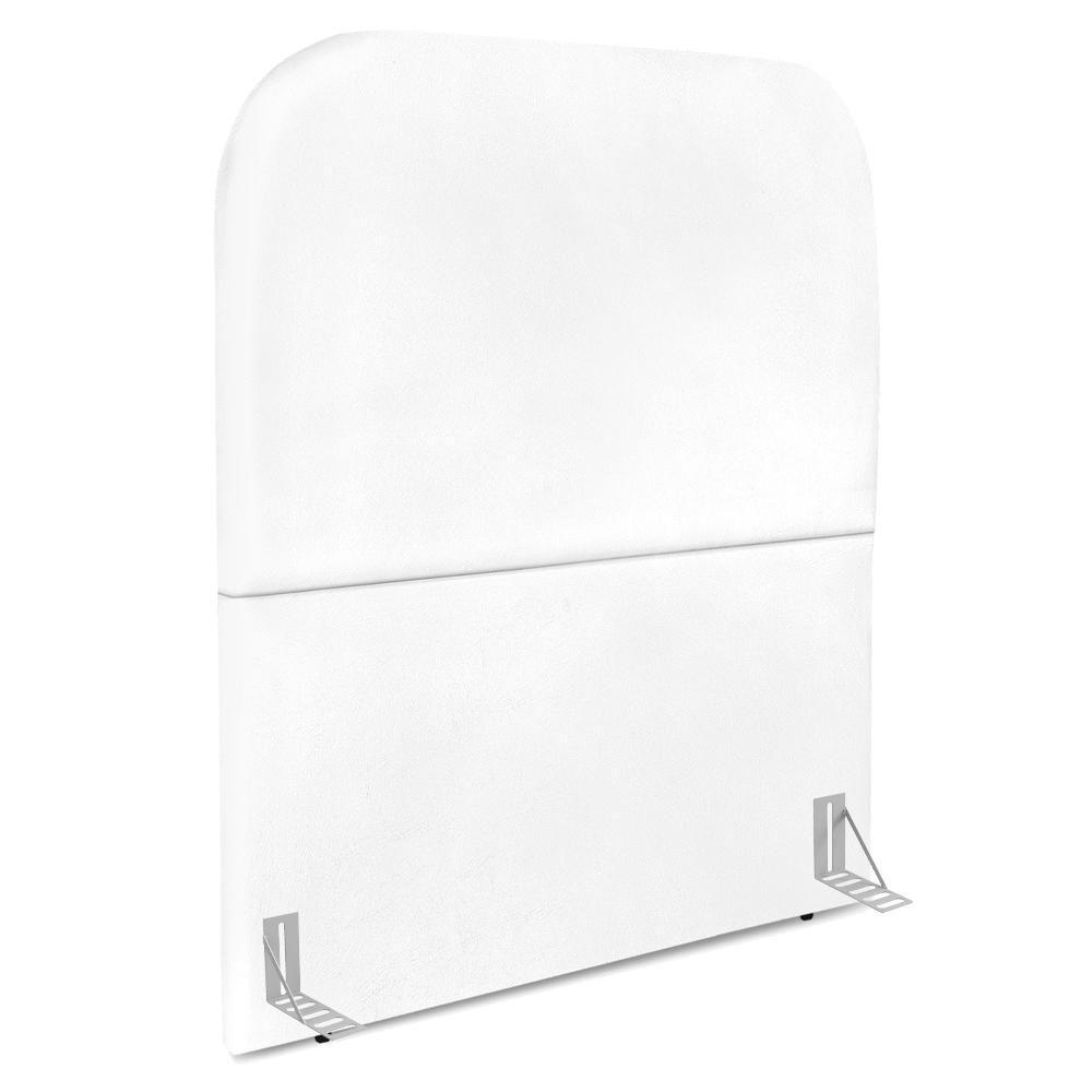 Cabeceira Solteiro 100 Cm Com Frame Alana Corino Branco Artte Branco - 1