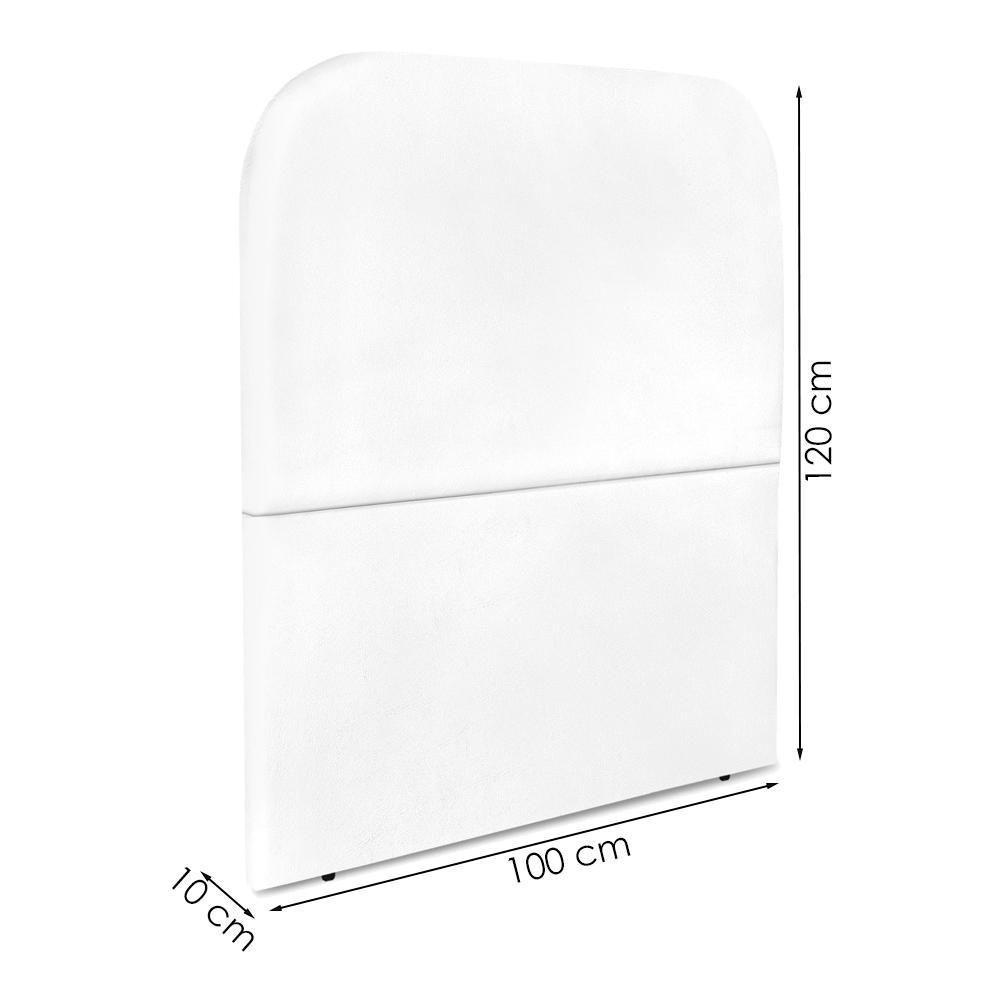 Cabeceira Solteiro 100 Cm Com Frame Alana Corino Branco Artte Branco - 3