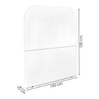 Cabeceira Solteiro 100 Cm Com Frame Alana Corino Branco Artte Branco - 3