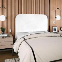 Cabeceira Casal 140 Cm Com Frame Alana Corino Branco Artte Branco - 8