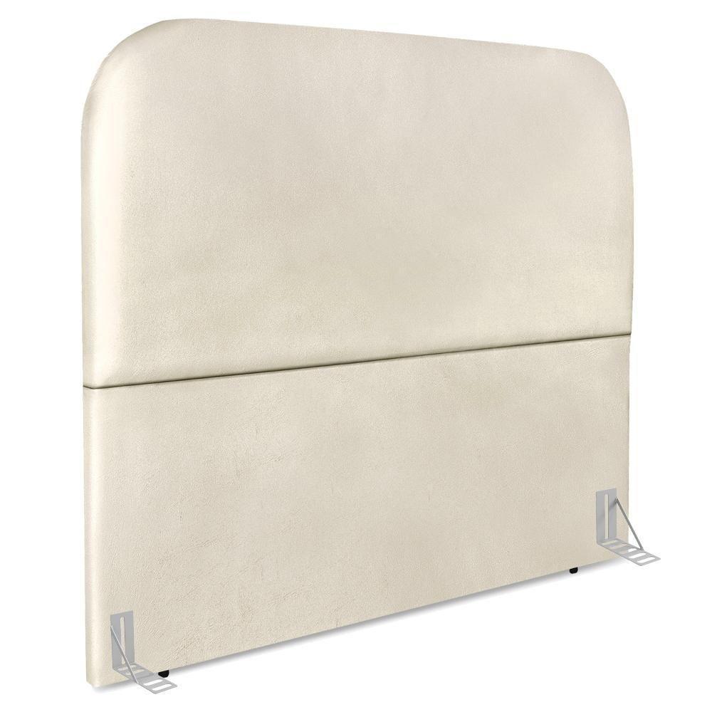 Cabeceira Casal 140 Cm Com Frame Alana Corino Bege Artte Bege - 1