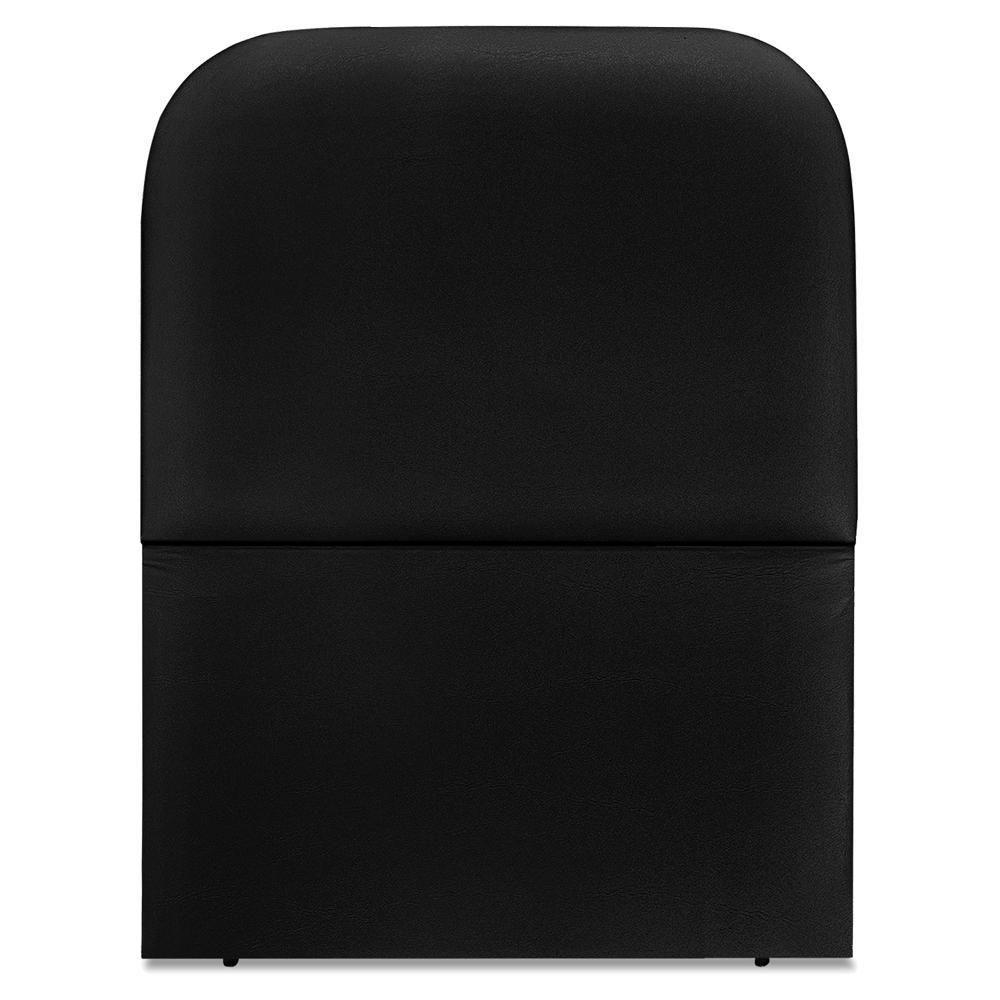 Cabeceira Solteiro 100 Cm Com Frame Alana Corino Preto Artte Preto - 5