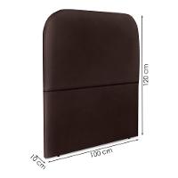 Cabeceira Solteiro 100 Cm Com Frame Alana Corino Marrom Artte Marrom - 3