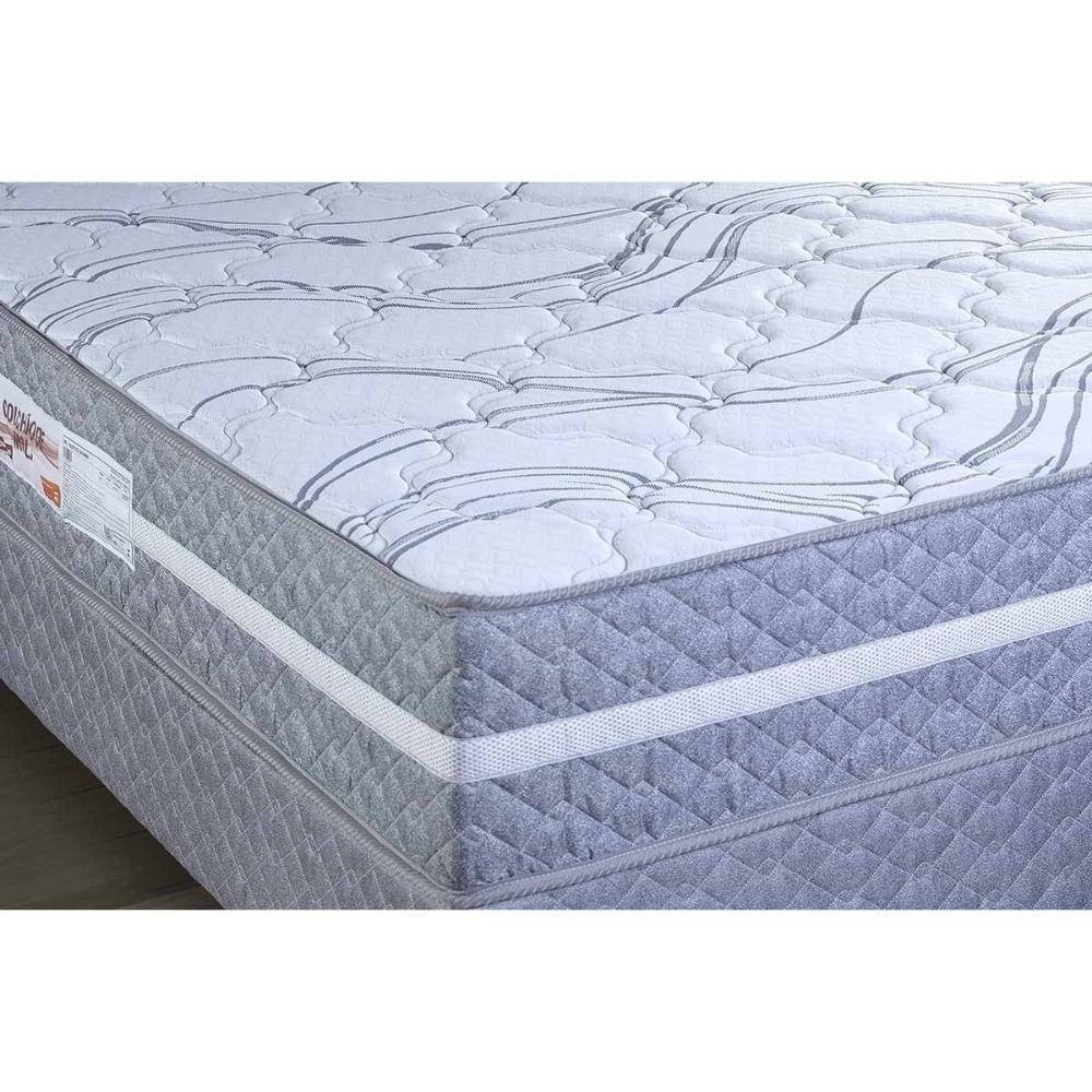 Conjunto Box Baú Solteiro: Colchão Molas Paropas Ensacadas Like + Base Crc Suede Gray (88x188) - 3