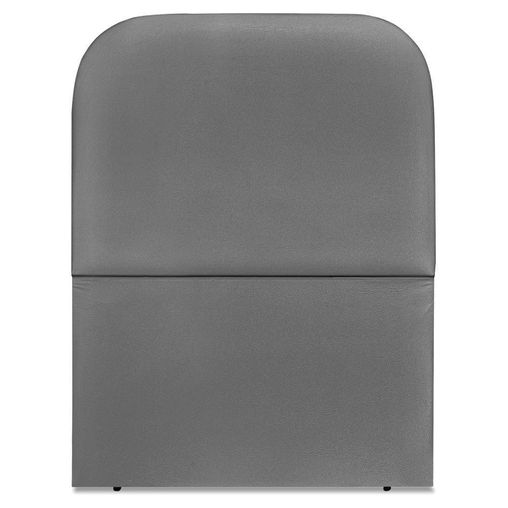 Cabeceira Solteiro 100 Cm Com Frame Alana Corino Cinza Artte Cinza - 5