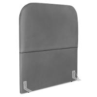 Cabeceira Solteiro 100 Cm Com Frame Alana Corino Cinza Artte Cinza - 1