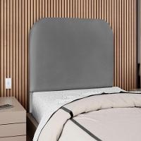 Cabeceira Solteiro 100 Cm Com Frame Alana Corino Cinza Artte Cinza - 2