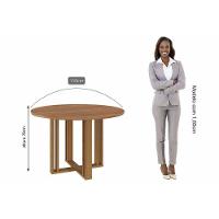 Conjunto: Mesa Sala Jantar Flora Tampo Madeirado 109cm E 4 Cadeiras Clarice Cinamomo - Carvalho-linho Bege - Cimol - 3