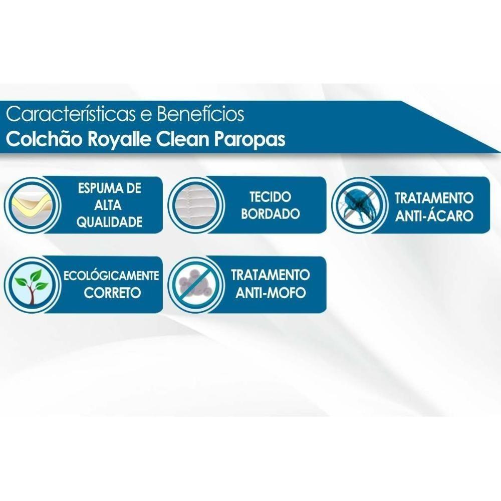 Cama Box Baú Solteiro: Colchão Ortopédico Paropas D28 Ag65 Royalle Clean + Base Crc Suede Clean (88x188) - 3