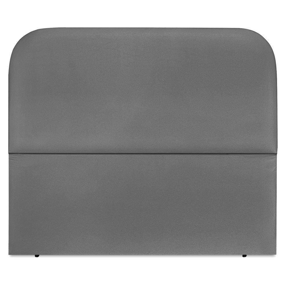 Cabeceira Casal 140 Cm Com Frame Alana Corino Cinza Artte Cinza - 5