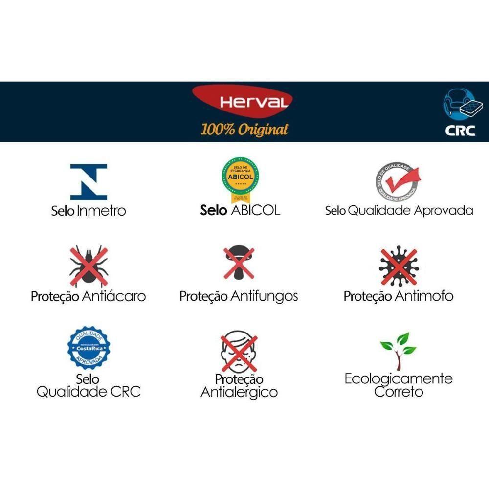 Cama Box Baú Solteiro: Colchão Anatômico Herval D60 - Ag65 Timeless + Base Crc Suede Gray (88x188) - 5