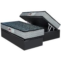 Cama Box Baú Solteiro: Colchão Ortopédico Paropas D23 Ag65 Royalle Rustico + Base Crc Suede Gray (88x188) - 1