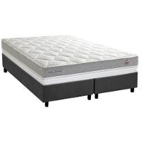 Cama Box King: Colchão Molas Ensacadas Herval Maxspring C1672 + Base Crc Suede Gray (193x203) - 1