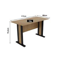 Mesa De Computador Me-4194 Amêndoa-preto - Tecno Mobili - 2