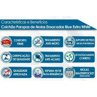 Conjunto Box Baú Solteiro: Colchão Molas Paropas Ensacadas Blue + Base Crc Linhão White (88x188) - 2