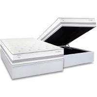 Cama Box Baú Casal: Colchão Molas Ensacadas Herval C1741 + Base Crc Linhão White (138x188) - 1