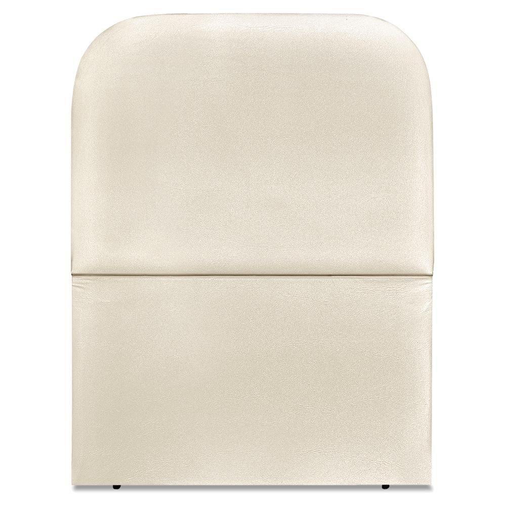 Cabeceira Solteiro 100 Cm Com Frame Alana Corino Bege Artte Bege - 5