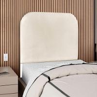 Cabeceira Solteiro 100 Cm Com Frame Alana Corino Bege Artte Bege - 2