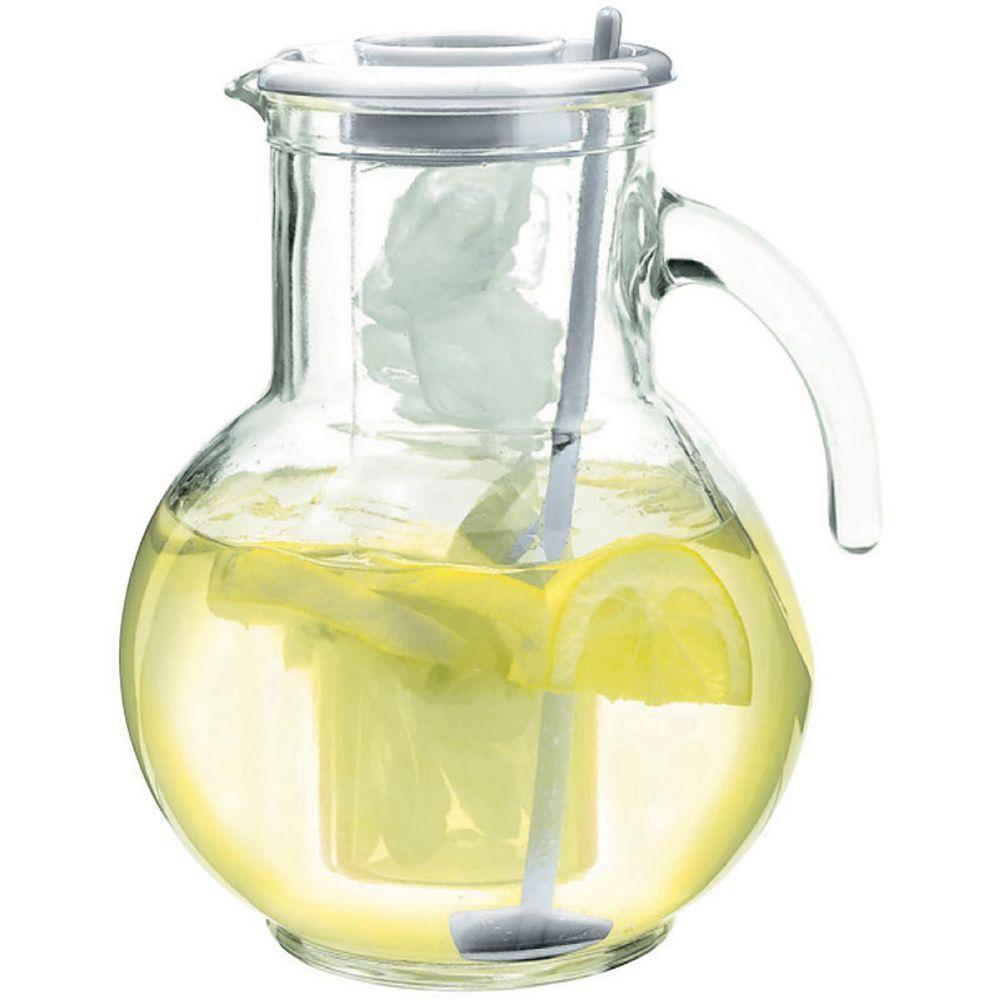 Bormioli Rocco Kufra Jarra Com Acessórios 22X17X17Cm 2L Vidro Transp Tampa Branca - 1