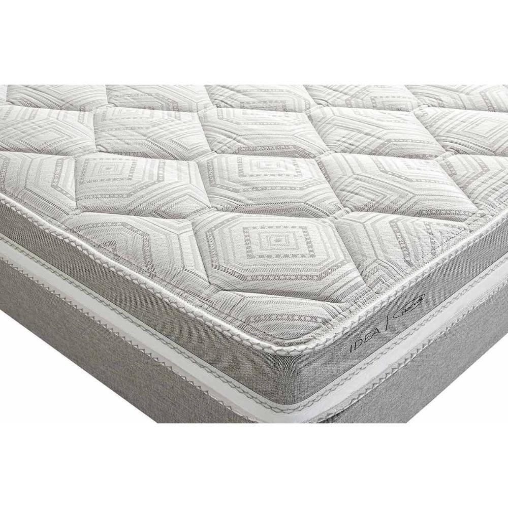 Conjunto Box Solteiro: Colchão Molas Herval Ensacadas Maxspring C1672 + Base Crc Suede Gray (88x188) - 2