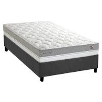 Conjunto Box Solteiro: Colchão Molas Herval Ensacadas Maxspring C1672 + Base Crc Suede Gray (88x188) - 1