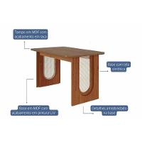 Sala De Jantar Completa Valentina C- Tampo Madeirado 130x80cm E 4 Cadeiras Paola Cinamomo - Carvalho-linho Bege - Cimol - 2