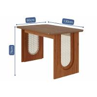 Sala De Jantar Completa Valentina C- Tampo Madeirado 130x80cm E 4 Cadeiras Paola Cinamomo - Carvalho-linho Bege - Cimol - 3