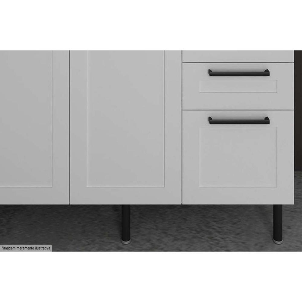 Balcão De Cozinha Modulado Cz-3300 S- Tampo C- 2 Portas E 3 Gavetas 120cm Branco - Tecno Mobili - 6